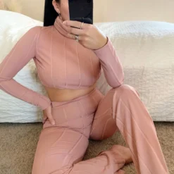 Lorlie ALWAYS CONFIDENT CROP RIBBED SET