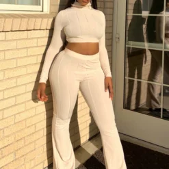 Lorlie ALWAYS CONFIDENT CROP RIBBED SET