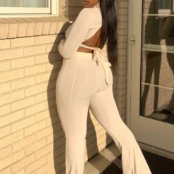 Lorlie ALWAYS CONFIDENT CROP RIBBED SET