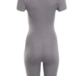 Lorlie ROMPERS ZIP ME UP GRAY BIKER ROMPER