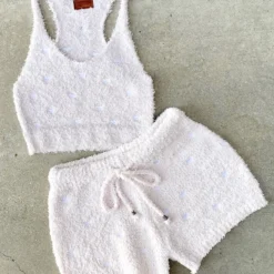 Lorlie DREAMING OF YOU COZY POWDER PINK TOP TOPS