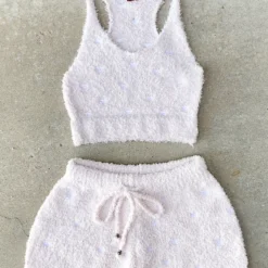 Lorlie DREAMING OF YOU COZY POWDER PINK TOP TOPS