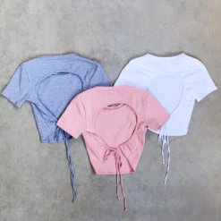 Lorlie TOPS "HEY BABY" GRAPHIC CROP TOP