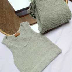 Lorlie DREAMING OF YOU SAGE CROP TOP TOPS