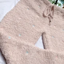 Lorlie POWDER PINK STRAIGHT LEGGED PANTS BOTTOMS