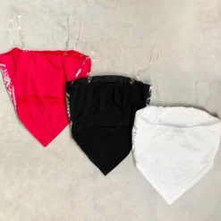 Lorlie BANDANA CLEAR STRAPS CROP TOP