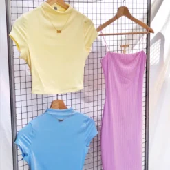 Lorlie SWEET ESCAPE LILAC RIBBED DRESS DRESSES