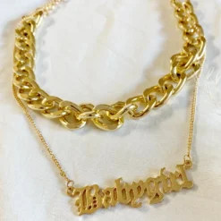 Lorlie "BABYGIRL" + LINK CHOCKER NECKLACE ACCESSORIES