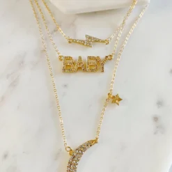 Lorlie MOON + BABY LAYERED NECKLACE
