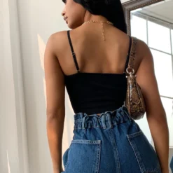 Lorlie ALL I WANT BLACK RIBBED TOP