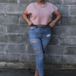 Lorlie FEELING THIS DUSTY PINK TOP