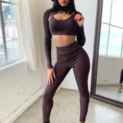 Lorlie SETS PEEK THIS 3 PIECE BROWN SET