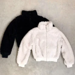 Lorlie SWEATERS & JACKETS FLUFF YEAH SHERPA BOMBER JACKET
