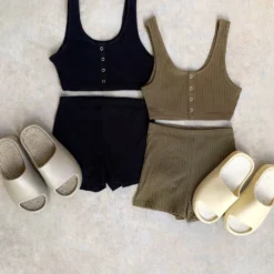 Lorlie QUICK NAIL RUN RIBBED TWO PIECE SET