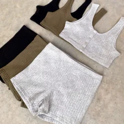 Lorlie QUICK NAIL RUN RIBBED TWO PIECE SET