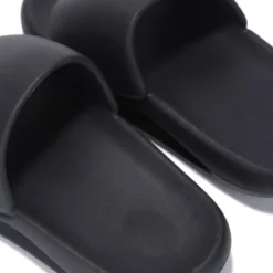 Lorlie ASTRO RUBBER BLACK SLIDE SHOES