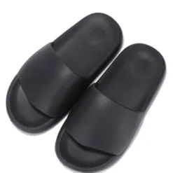 Lorlie ASTRO RUBBER BLACK SLIDE SHOES