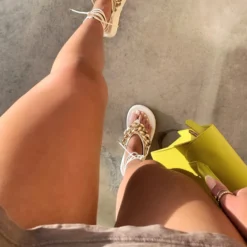 Lorlie DON'T SLEEP ON WHITE PLATFORM SANDAL SHOES