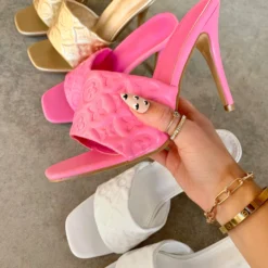 Lorlie LUXE LIFESTYLE PINK QUILTED HEEL