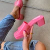 Lorlie SHOES HEARTBREAKER PINK JELLY MULE SANDAL
