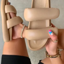 Lorlie MISS PUFF TWO STRAP NUDE SANDAL