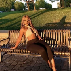 Lorlie SERVING LOOKS STIRRUP BLACK LEGGINGS