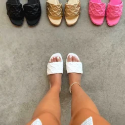 Lorlie LUXE LIVING WHITE QUILTED SANDAL