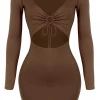 Lorlie DRESSES SWAY MY WAY BROWN MINI DRESS