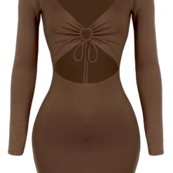 Lorlie DRESSES SWAY MY WAY BROWN MINI DRESS