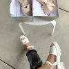 Lorlie WOMENS THAT GIRL WHITE PLATFORM SANDAL