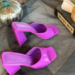 Lorlie HEELS ISSA MYSTERY PURPLE HEEL MULE 7 Lorlie HEELS ISSA MYSTERY PURPLE HEEL MULE