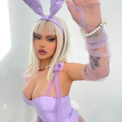 Lorlie ALL COSTUMES LILAC BUNNY IN WONDERLAND SEXY HALLOWEEN COSTUME
