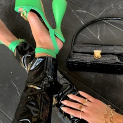 Lorlie TIME FOR A TOAST GREEN PLATFORM HEEL WOMENS