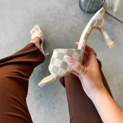 Lorlie A WHOLE NEW LEVEL CREAM MULE HEEL