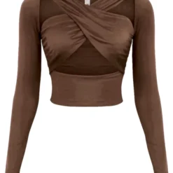 Lorlie WAITING UNTIL MIDNIGHT BROWN TOP TOPS