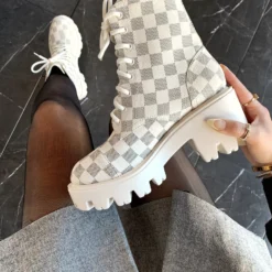 Lorlie BOLD WITH AN ATTITUDE OFF WHITE BOOTS