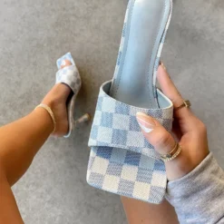 Lorlie A WHOLE NEW LEVEL BLUE MULE HEEL