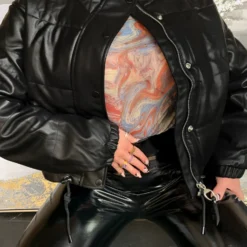 Lorlie HIGH STYLE CROPPED PUFFER JACKET WOMENS