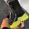 Lorlie FEELS LIKE MONEY LIME CHELSEA BOOTS
