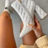 Lorlie WOMENS GIVING IT ALL CREAM QUILTED BOOTIES
