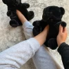 Lorlie HUG ME BLACK TEDDY SLIPPER