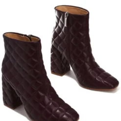 Lorlie WOMENS GIVING IT ALL BROWN QUILTED BOOTIES