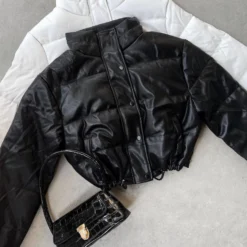 Lorlie HIGH STYLE CROPPED PUFFER JACKET WOMENS