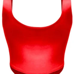 Lorlie NO MORE GAMES RED CORSET TOP TOPS