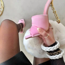 Lorlie HIGH GLAM PINK MULE HEEL