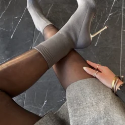 Lorlie HIT DIFFERENT GREY HEEL BOOT WOMENS