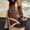 Lorlie A NIGHT LIKE THIS NUDE PLATFORM HEEL