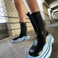 Lorlie WOMENS FEELS LIKE MONEY BLUE CHELSEA BOOTS