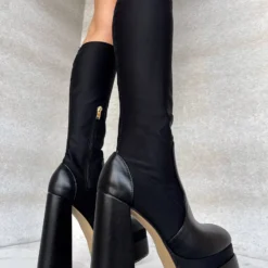 Lorlie WOMENS GROOVIN OUT PLATFORM BLACK BOOT