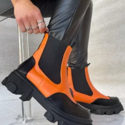 Lorlie ORANGE FEVER CHUNKY CHELSEA BOOT WOMENS